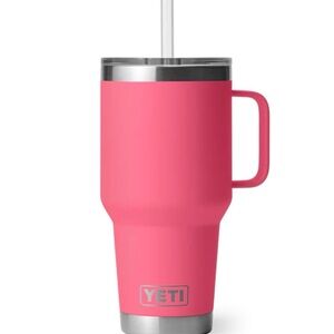 YETI Rambler 35 Oz Tropical Pink BPA Free Straw Mug - NEW